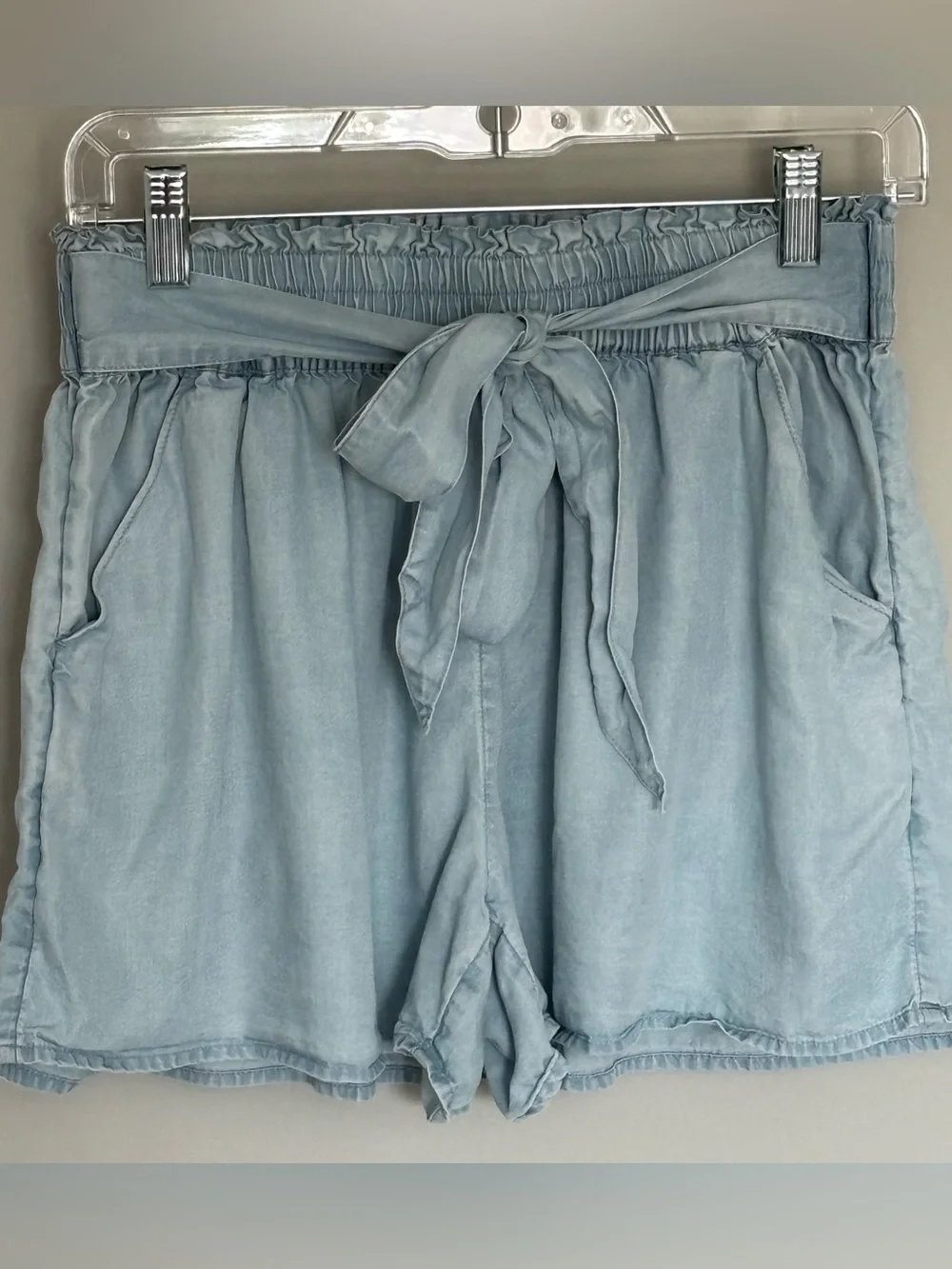 SO Girls Paperbag Waist Pull-On Shorts | Small | Zapata Blue - Picture 2 of 7